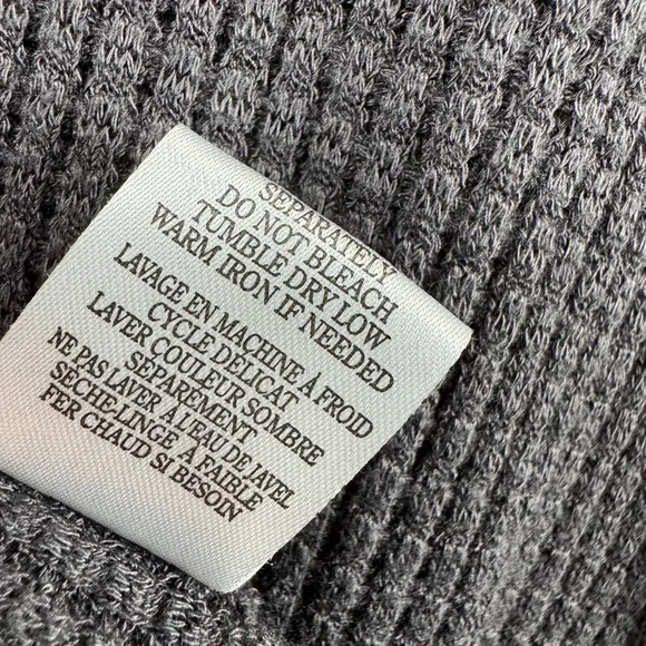 Others Fallen Top Womens Medium Shirt Hooded Textured Asymmetrical Hem Gray - Picture 6 of 10